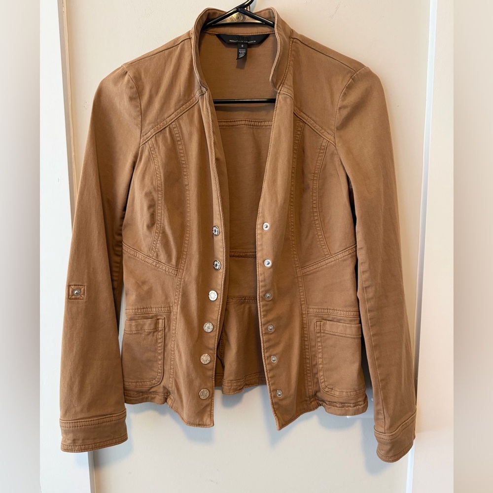 White House Black Market light brown Utility Jacket